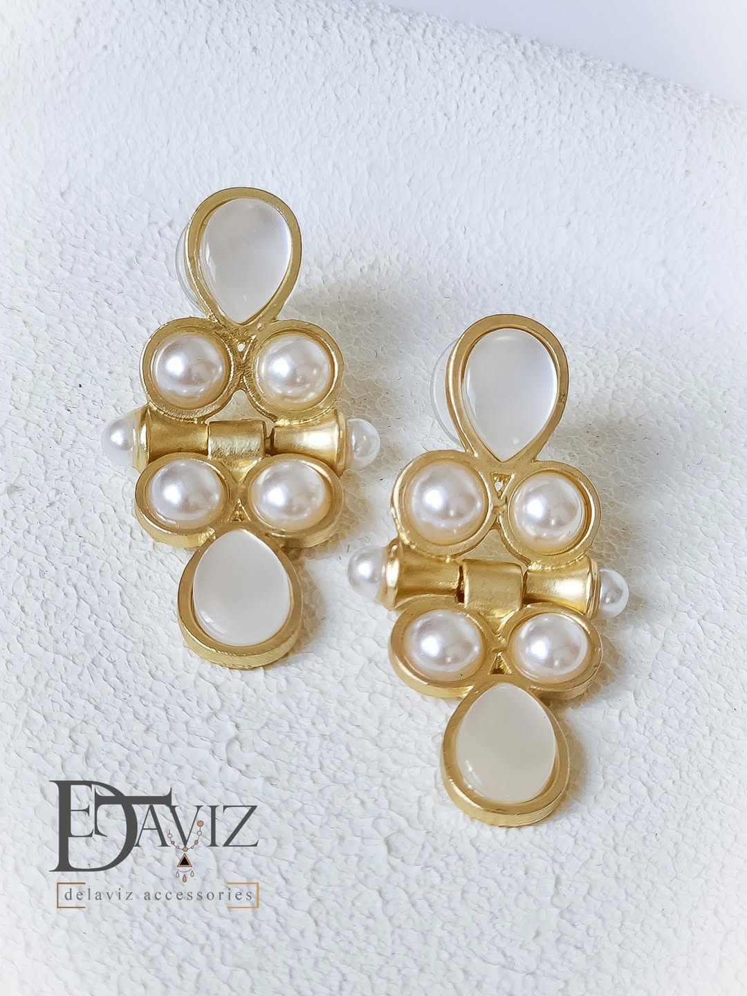 گوشواره آنتیک مرواریدی با فرم اشک -37